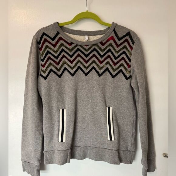 Tops - Faith Connexion Chevron Embroidered Sweatshirt